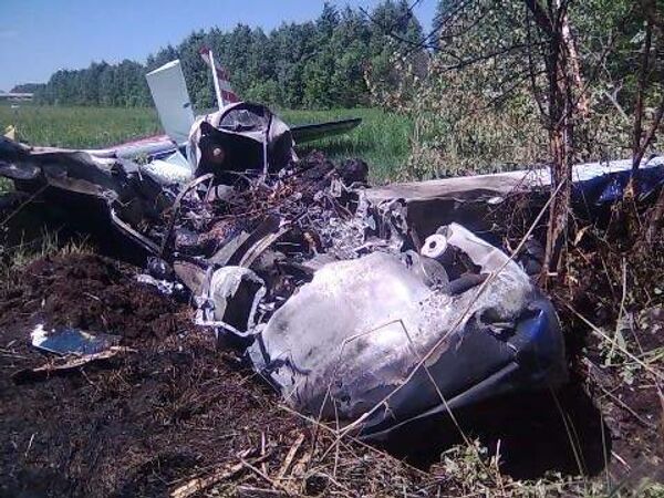 Спортивный самолет, разбившийся 7 июня в Тюменской области близ города Ялуторово