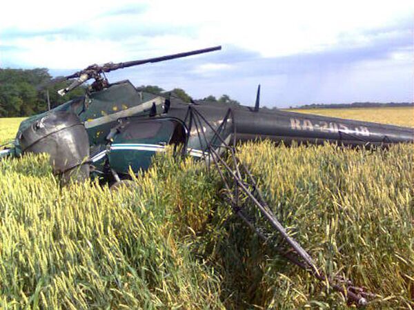 Вертолет Ми-2 разбился в Ставропольском крае