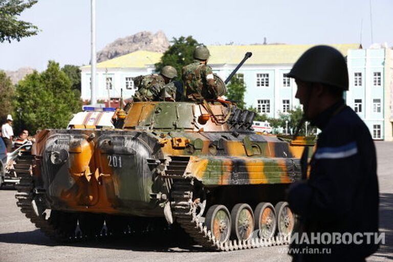 Обстановка в городе Ош на юге Киргизии