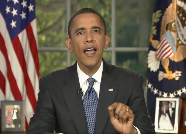 Президент США Барак Обама выступил с телеобращением к нации