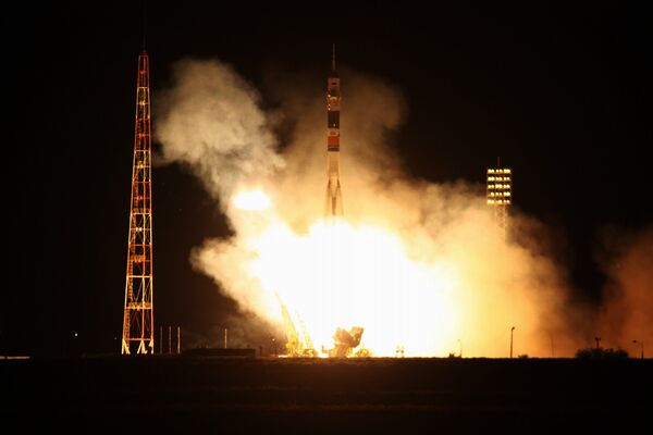 Запуск ракеты-носителя Союз-ФГ с космическим кораблем Союз-ТМА-19