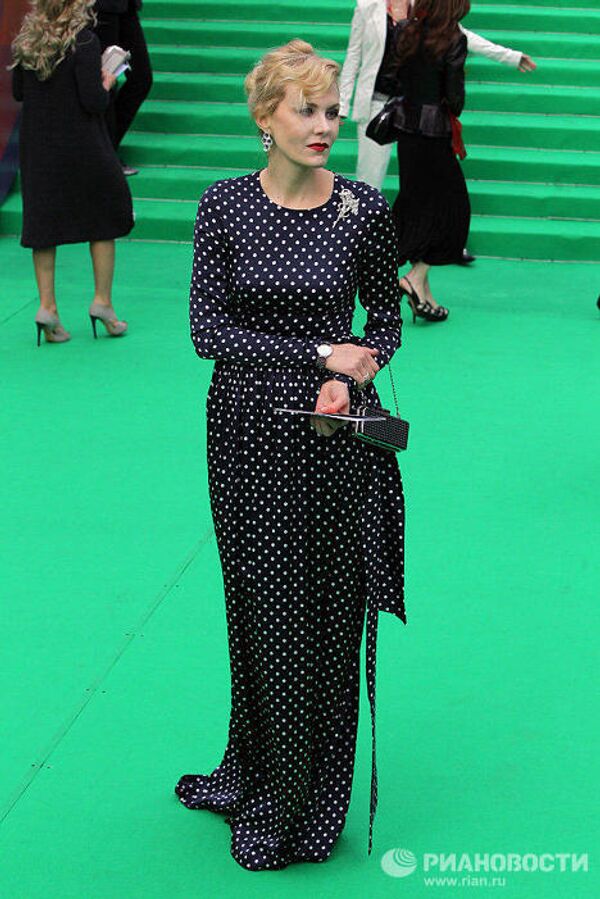 Актриса Рената Литвинова на открытии 32 Московского Международного кинофестиваля.