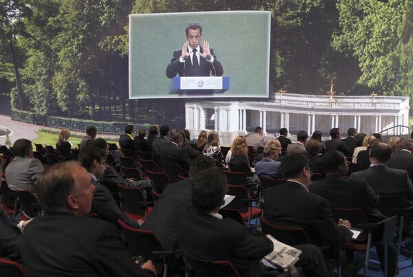 Президент Франции Николя Саркози на ПМЭФ-2010