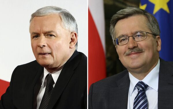 Кандидаты в президенты Польши: Ярослав Качиньский (слева), Бронислав Коморовский