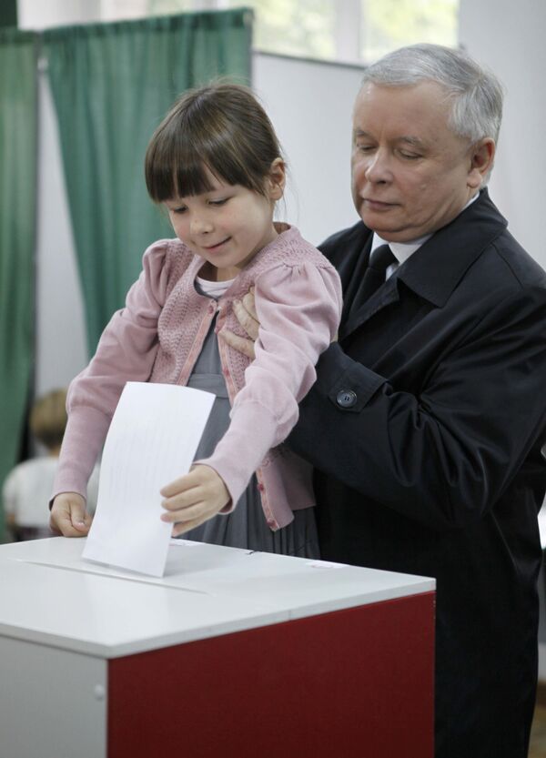 Ярослав Качиньский на выборах президента Польши
