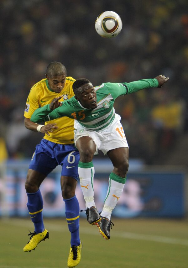 Футбол. ЧМ-2010. Матч Бразилия - Кот-д’Ивуар