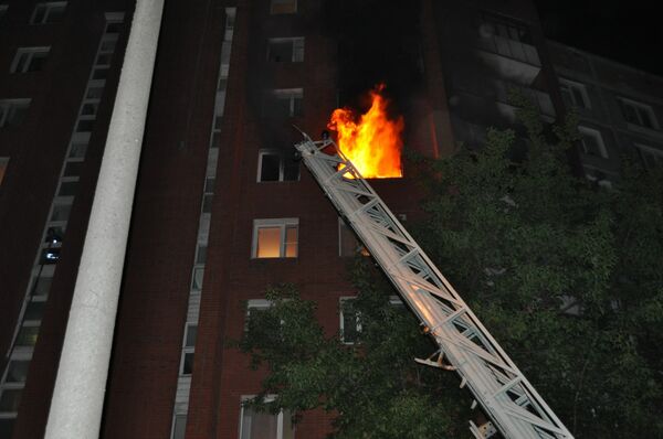 Пожар в жилом доме на востоке Москвы