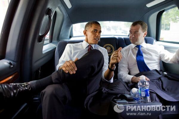 Рабочий завтрак Дмитрия Медведева с Бараком Обамой