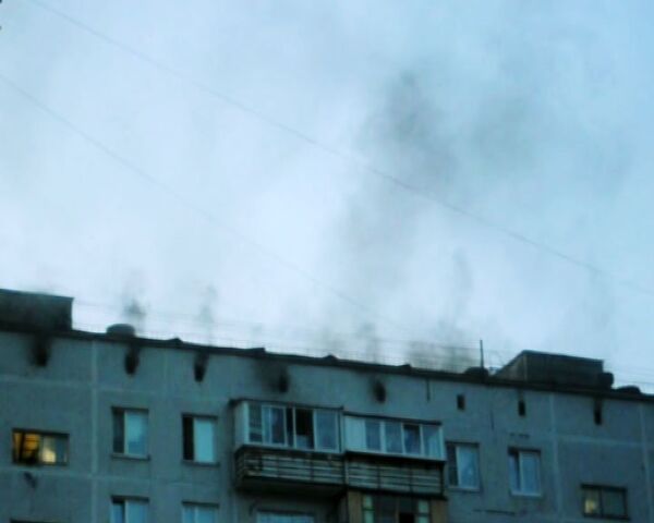 Пожар на Алтайской улице. Загорелся технический этаж 9-ти этажного дома
