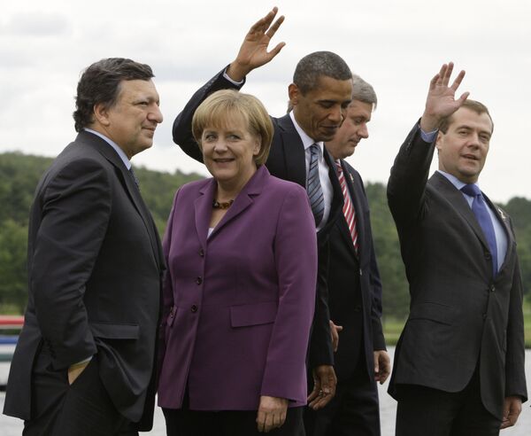 Президент РФ Д. Медведев принял участие в саммите G8 в Канаде