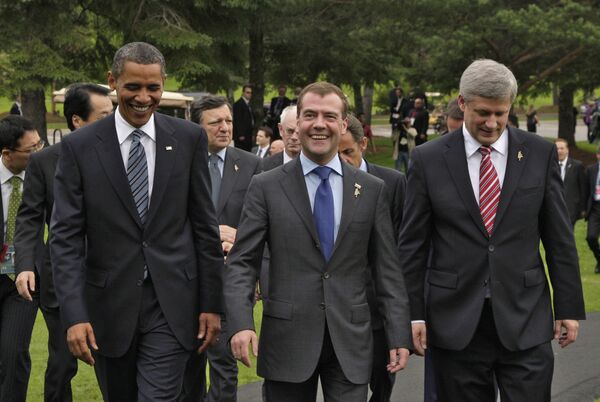 Президент РФ Д. Медведев принял участие в саммите G8 в Канаде
