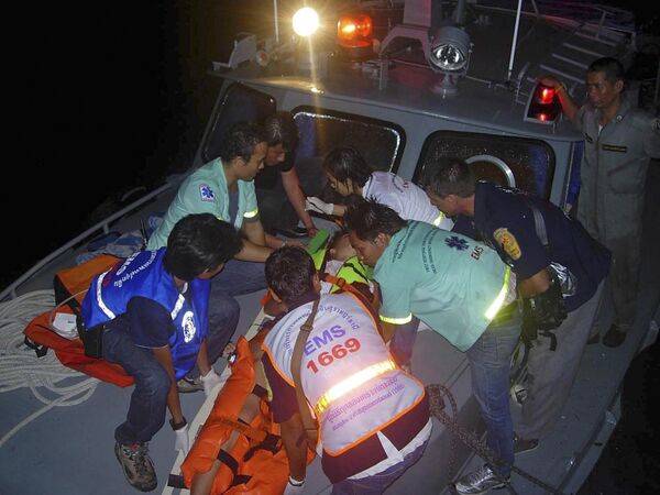Пострадавшие при столкновении судов у побережья Таиланда