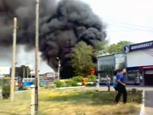 Взрыв при пожаре в Челябинске