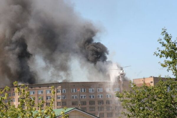 Пожар в здании ЦКБ Алмаз в Москве