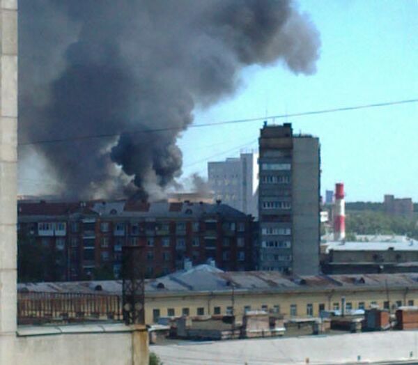 Пожар в здании ЦКБ Алмаз в Москве