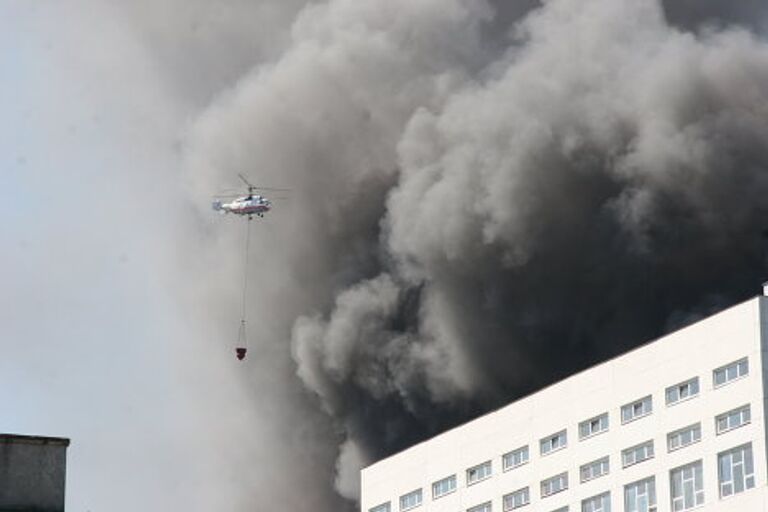 Пожар в здании ЦКБ Алмаз в Москве