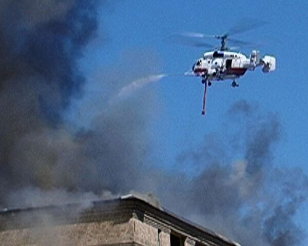 Пожар в здании ЦКБ Алмаз потушили с помощью вертолетов