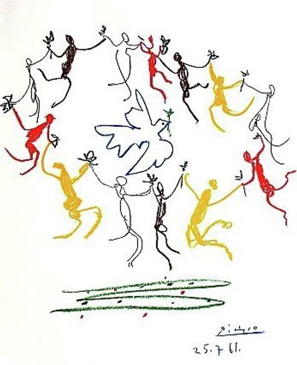 Репродукция картины Хоровод мира Пабло Пикассо