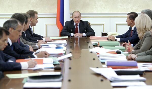 Премьер-министр РФ Владимир Путин провел заседание президиума правительства РФ. Архив