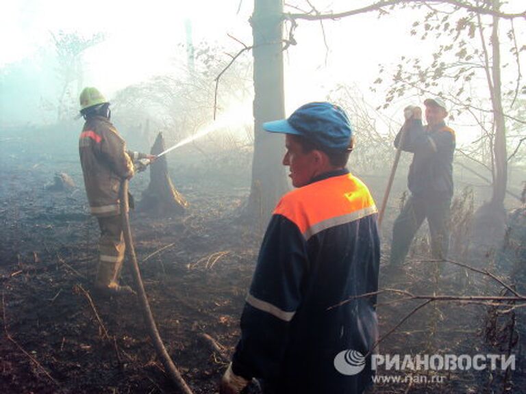 Лесной пожар в окрестностях Уфы