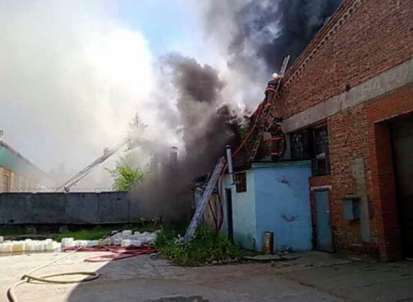 Пожар в поселке Звездочка Сергиево-Посадского муниципального района