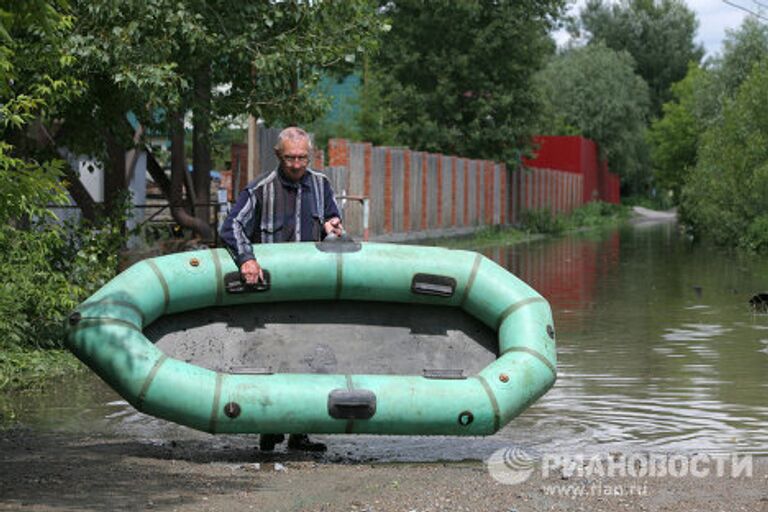 Подтопленные дачные участки в черте Новосибирска