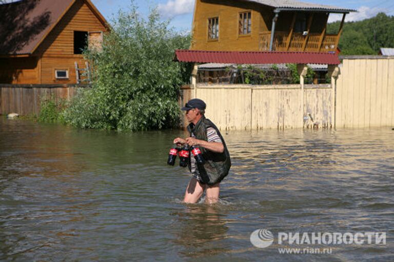 Подтопленные дачные участки в Новосибирской области