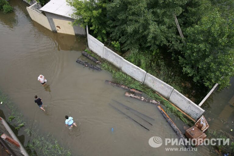 Подтопленные дачные участки в черте Новосибирска