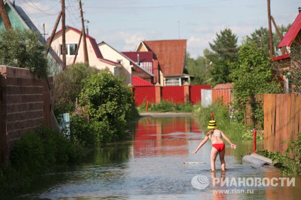 Подтопленные дачные участки в черте Новосибирска