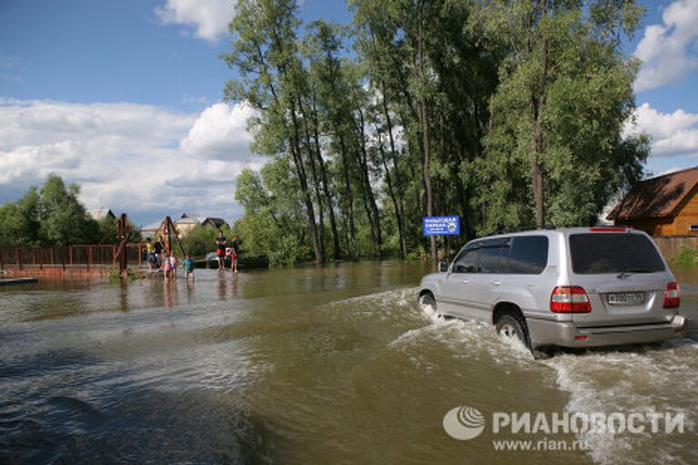 Подтопленные дачные участки в Новосибирской области