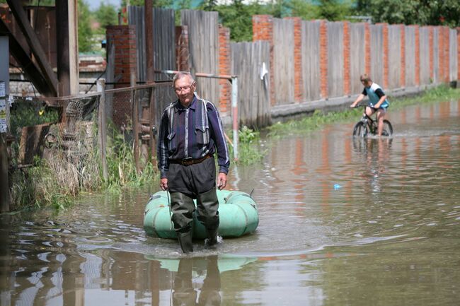 Подтопленные дачные участки в черте Новосибирска