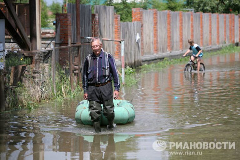 Подтопленные дачные участки в черте Новосибирска