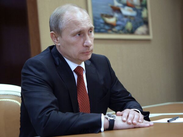 Премьер-министр РФ Владимир Путин во время рабочей поездки по Северному Кавказу