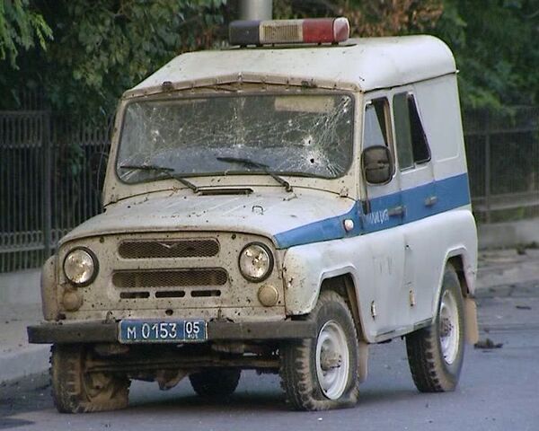 Милицейская машина в Дагестане