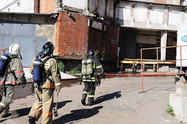 Пожар в центре Москвы