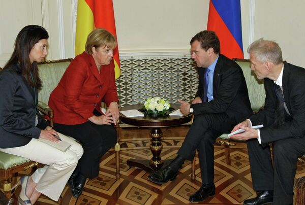 Д.Медведев и А.Меркель в Екатеринбурге