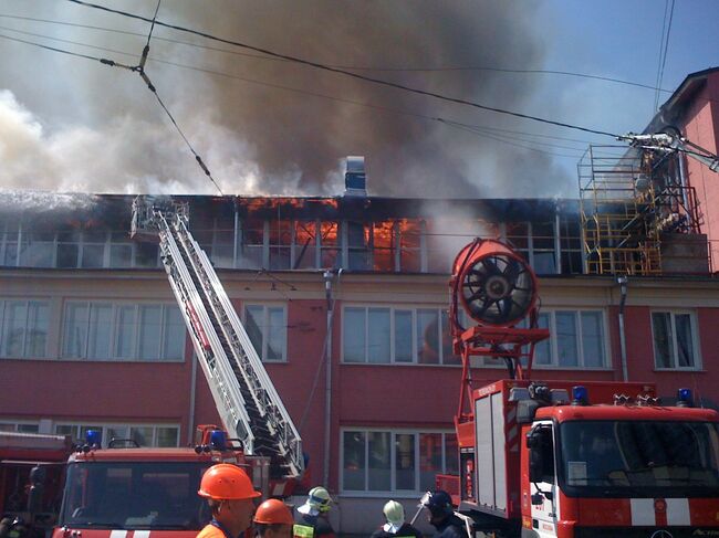 Пожар в Центре имени Грабаря в Москве