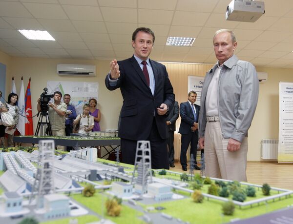 Премьер-министр РФ Владимир Путин посетил горно-обогатительный комбинат ООО ЕвроХим-ВолгаКалий