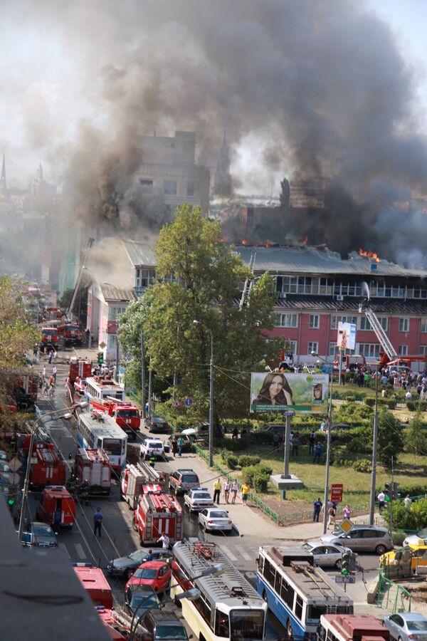 Фото пожара в реставрационном центре им. Грабаря