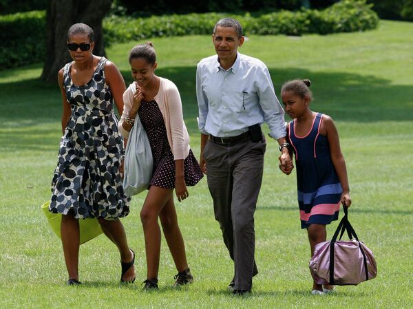 Президент США Барак Обама и его семья проводят выходные в штате Мэн на северо-востоке США