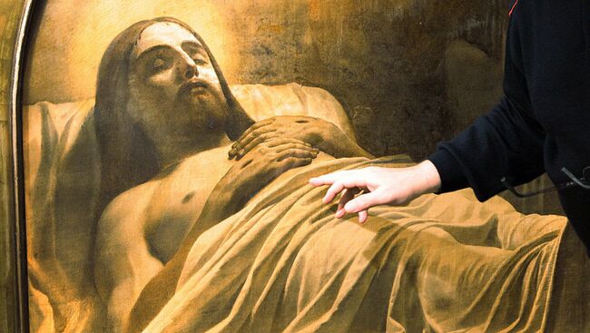 Фрагмент картины Карла Брюллова Христос во гробе. Архивное фото