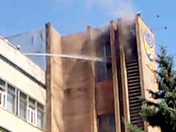 Пожар на заводе «Хартрон» в Харькове