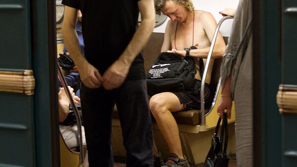 Жара в московском метро 