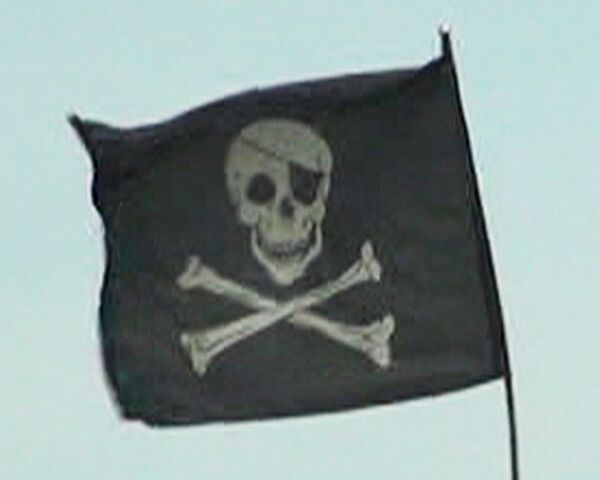 Комбайны убирают скудный урожай под пиратским флагом