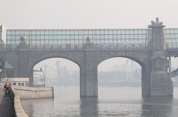 Андреевский мост через Москву-реку. 
