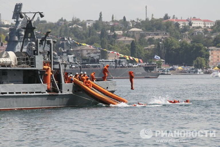 Празднование Дня ВМФ России в Севастополе