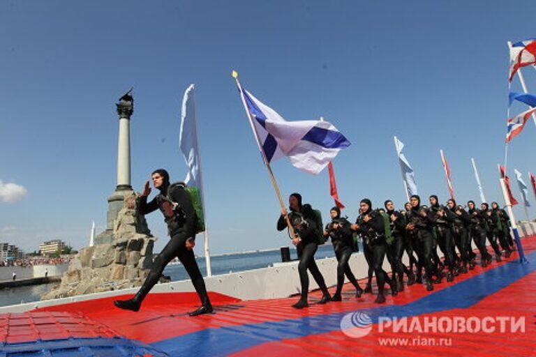 Празднование Дня ВМФ России в Севастополе