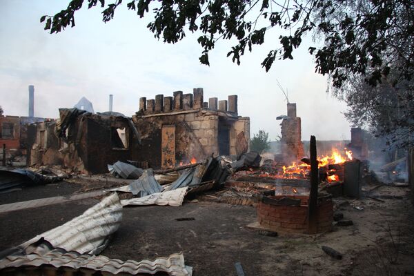 Несколько домов сгорели в Подмосковной деревне Городец. Архив