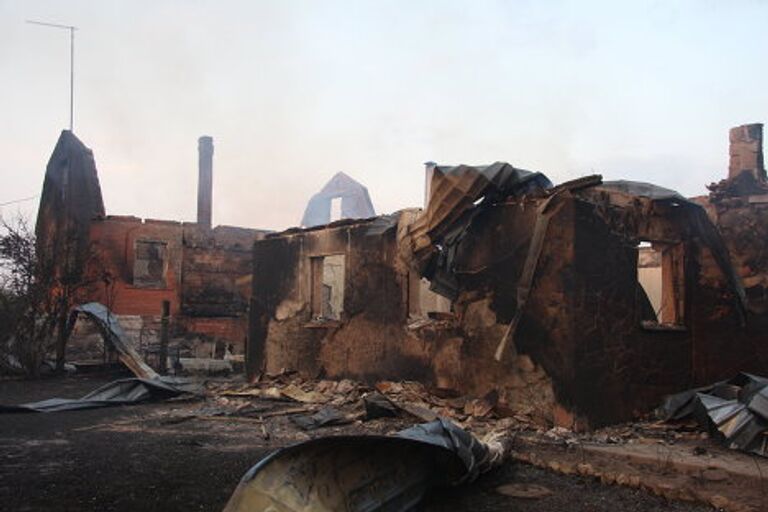 Несколько домов сгорели в Подмосковной деревне Городец