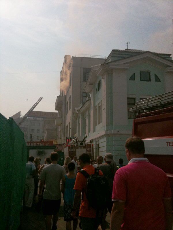 Пожар на Белорусском вокзале